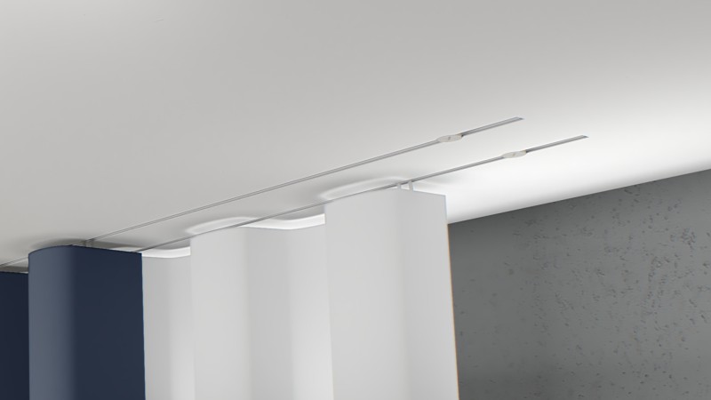 Gardinenschiene Unterputz Invisible 2-läufig