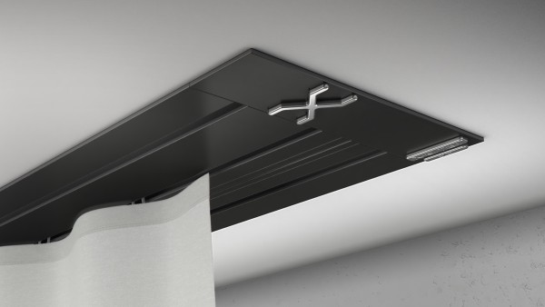Endkappe X-rail Titan re Alu schwarz 3-lfg (SD)