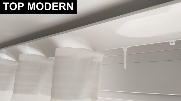 Wave-Band Roll-Gleiter NEXFOUR Silent weiß V4 Abstand 8 cm für leichten und mittelschweren Behang Ku